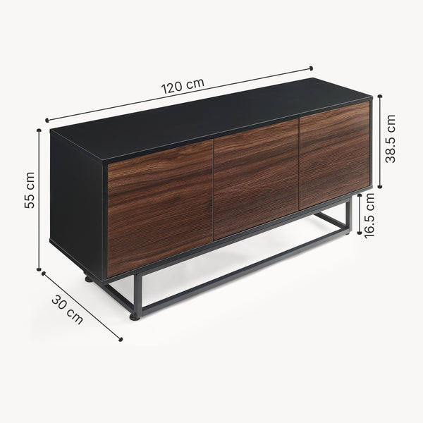 Comoda Boxholm cu 3 usi push-to-open [en.casa]
