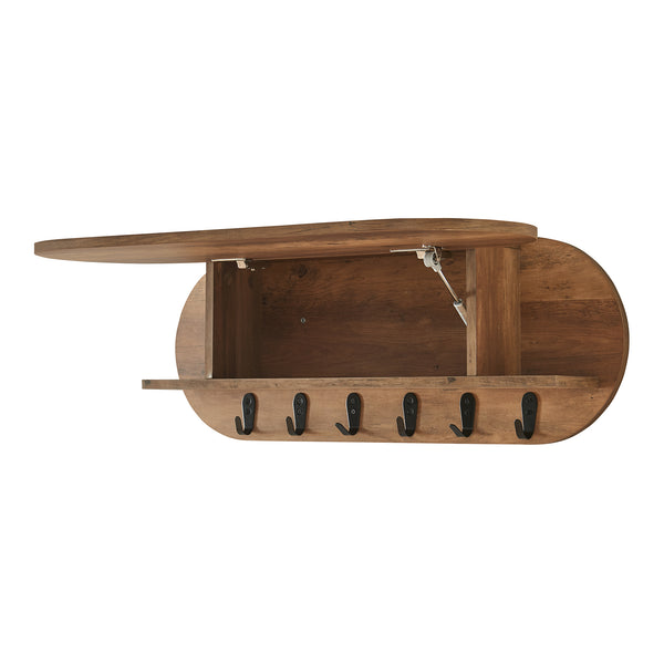 Cuier de perete cu compartiment depozitare Vilkön 30x80x16 cm [en.casa]