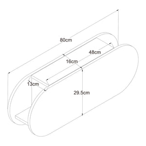 Cuier de perete cu compartiment depozitare Vilkön 30x80x16 cm [en.casa]