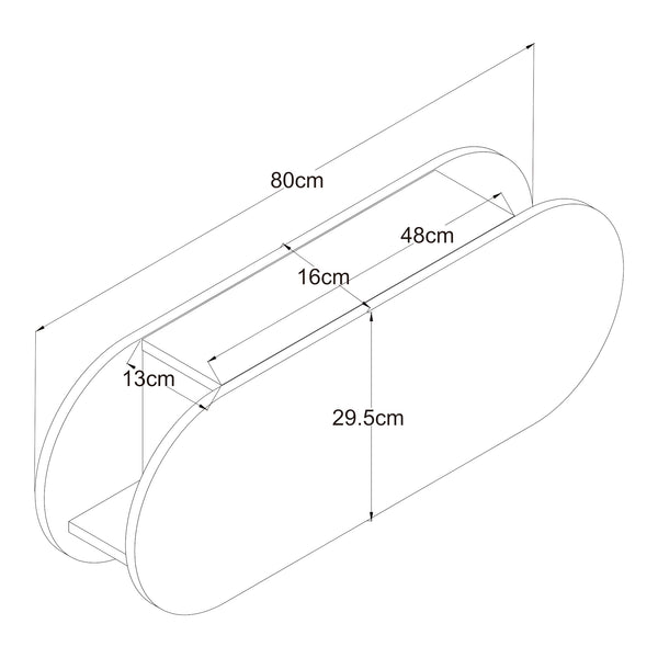 Cuier de perete cu compartiment depozitare Vilkön 30x80x16 cm [en.casa]
