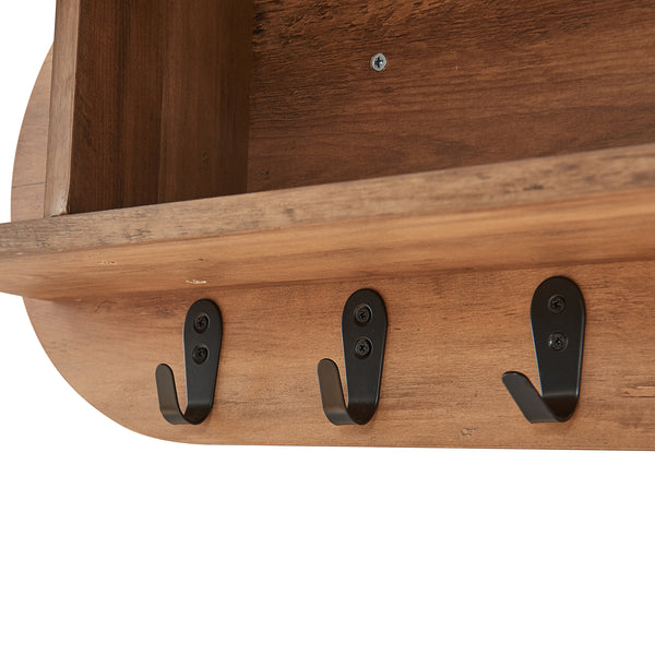 Cuier de perete cu compartiment depozitare Vilkön 30x80x16 cm [en.casa]