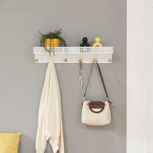 Cuier de perete cu raft Jäller 60x14x12 cm [en.casa]