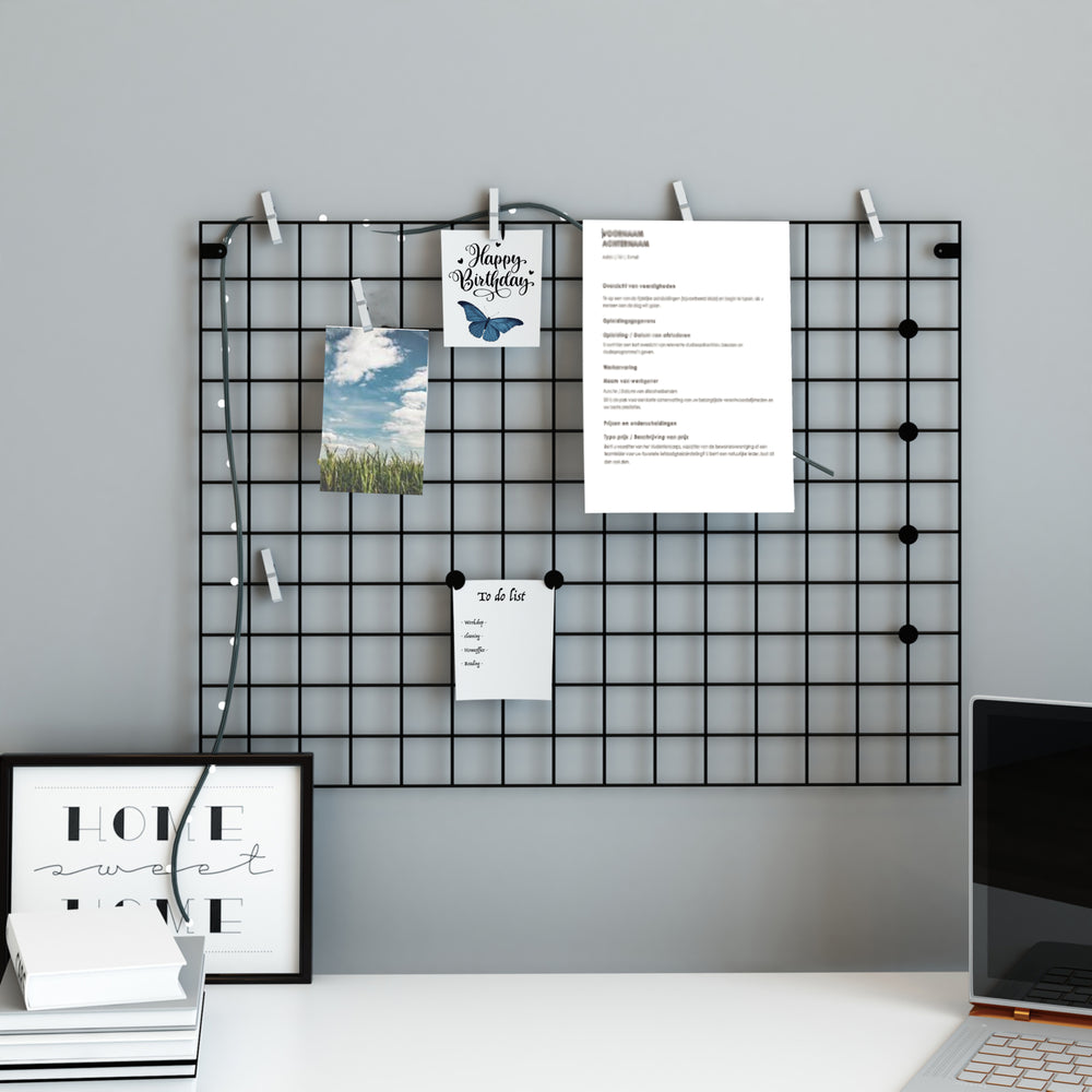Wandgitter Sæby Metall 75 x 55 cm Schwarz [en.casa] - premiumXL