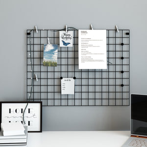 Wandgitter Sæby Metall 75 x 55 cm Schwarz [en.casa] - premiumXL