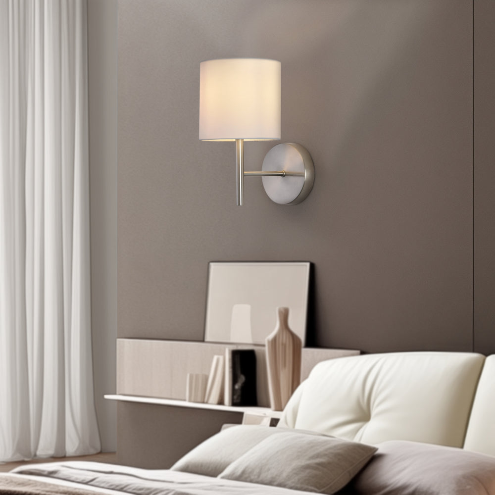 Lampa perete Winsford argintiu/alb [lux.pro]