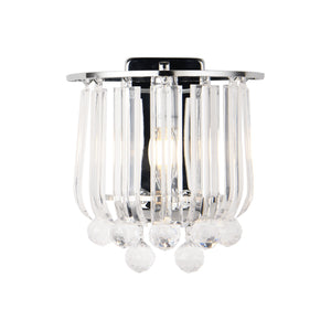 Lampa perete Alnwick 24x22x15cm 1xE14 40W metal plastic culoarea cromului [lux.pro]