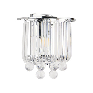 Lampa perete Alnwick 24x22x15cm 1xE14 40W metal plastic culoarea cromului [lux.pro]