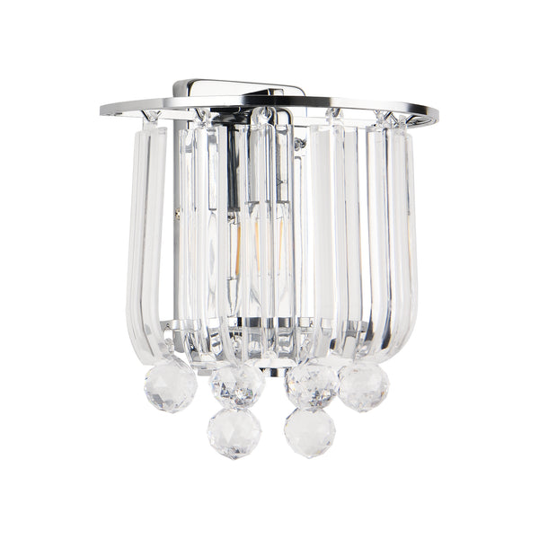 Lampa perete Alnwick 24x22x15cm 1xE14 40W metal plastic culoarea cromului [lux.pro]