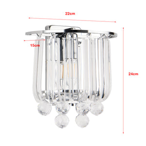 Lampa perete Alnwick 24x22x15cm 1xE14 40W metal plastic culoarea cromului [lux.pro]
