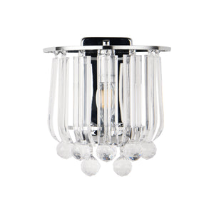 Lampa perete Alnwick 24x22x15cm 1xE14 40W metal plastic culoarea cromului [lux.pro]