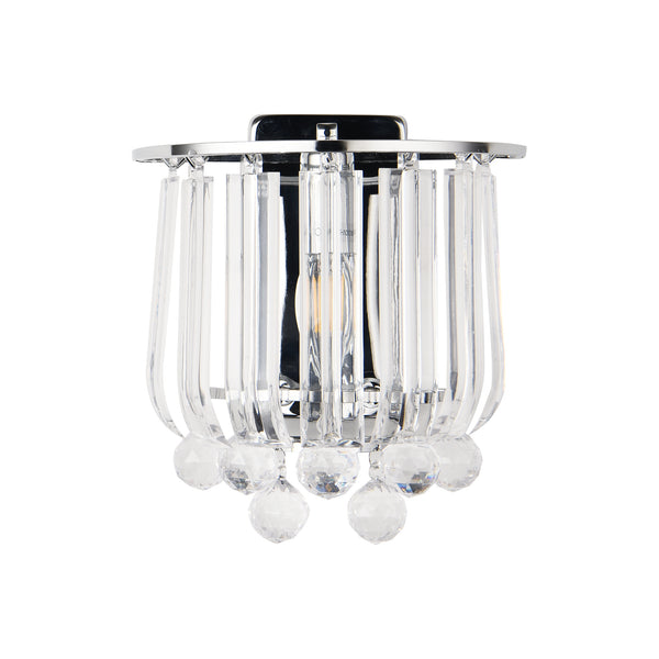 Lampa perete Alnwick 24x22x15cm 1xE14 40W metal plastic culoarea cromului [lux.pro]