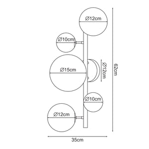 Lampa de perete Makkor 5 x G9 max 9W [lux.pro]