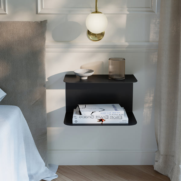 Raft de perete cu 2 niveluri Notodden 23x40x23 cm otel [en.casa]