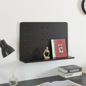 Wandregal Dønna 60x15x40cm Schwarz [en.casa] - premiumXL