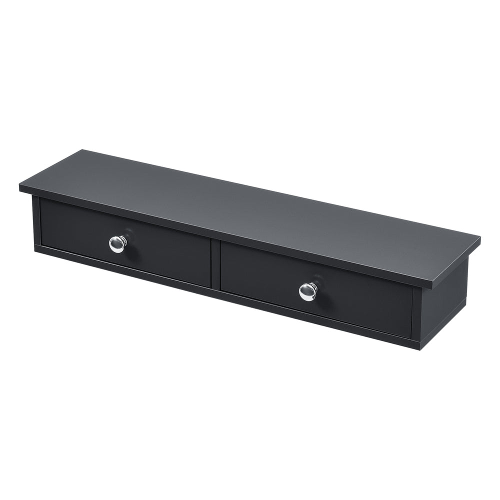 Wandregal Geeste 60x15x10 cm mit 2 Schubladen [en.casa] - premiumXL