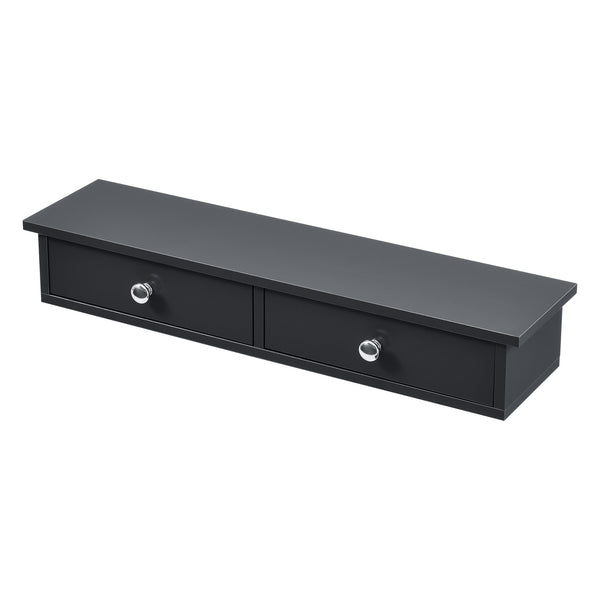 Raft de perete Geeste 60x15x10 cm cu 2 sertare [en.casa]