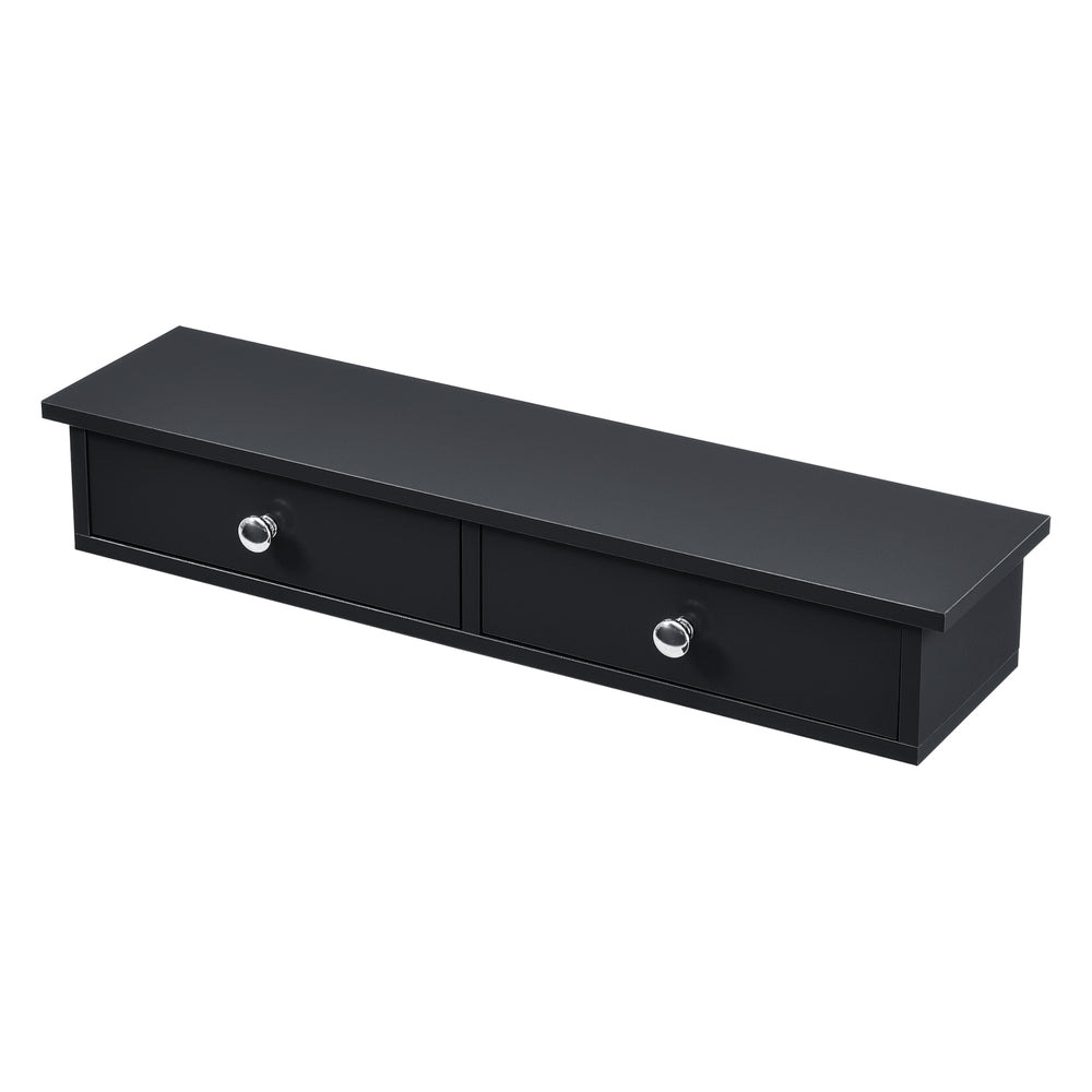 Wandregal Geeste 60x15x10 cm mit 2 Schubladen [en.casa] - premiumXL