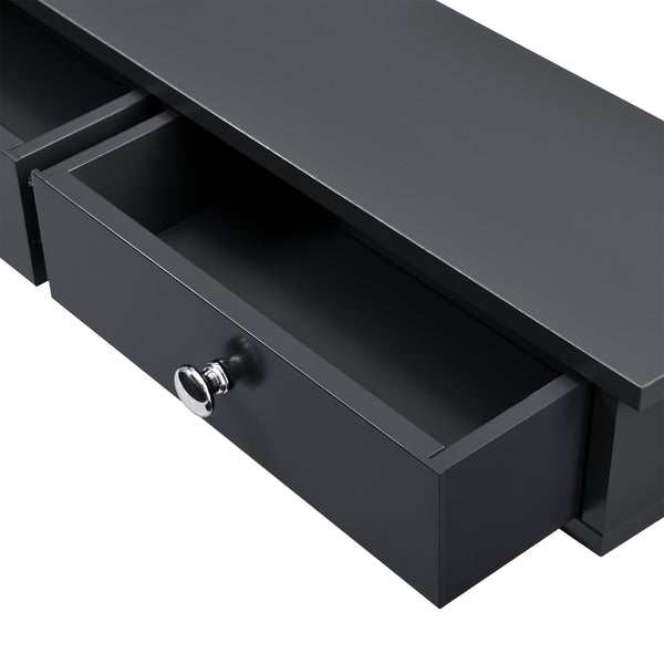 Raft de perete Geeste 60x15x10 cm cu 2 sertare [en.casa]