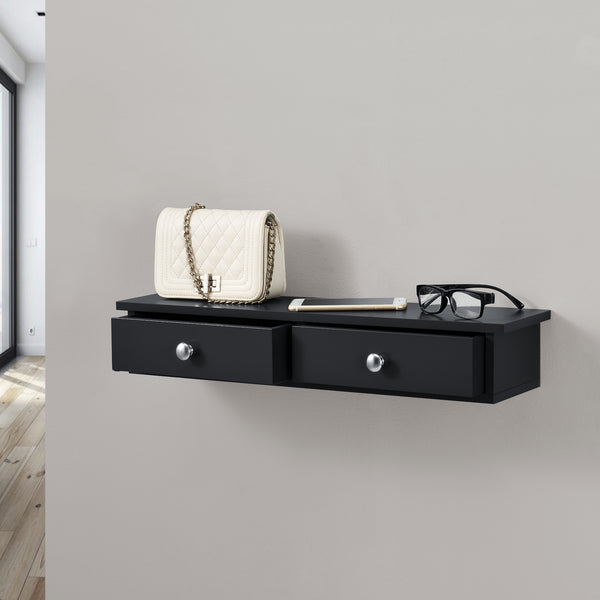 Raft de perete Geeste 60x15x10 cm cu 2 sertare [en.casa]