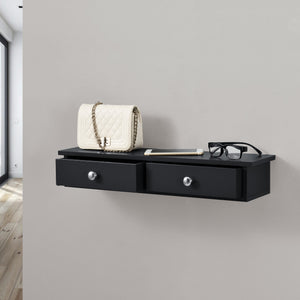Raft de perete Geeste 60x15x10 cm cu 2 sertare [en.casa]