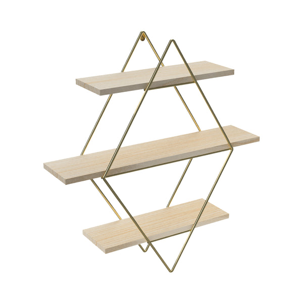 Raft perete Heinävesi 65x60x15cm metal brad [en.casa]