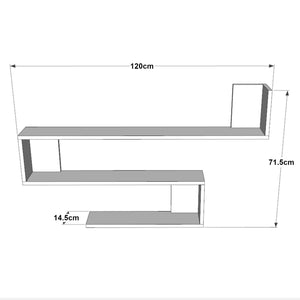 Raft de perete Kitee 71,5x120x14,5cm pal [en.casa]