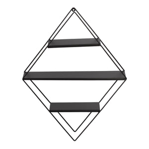 Raft de perete Polvijärvi metal negru [en.casa]