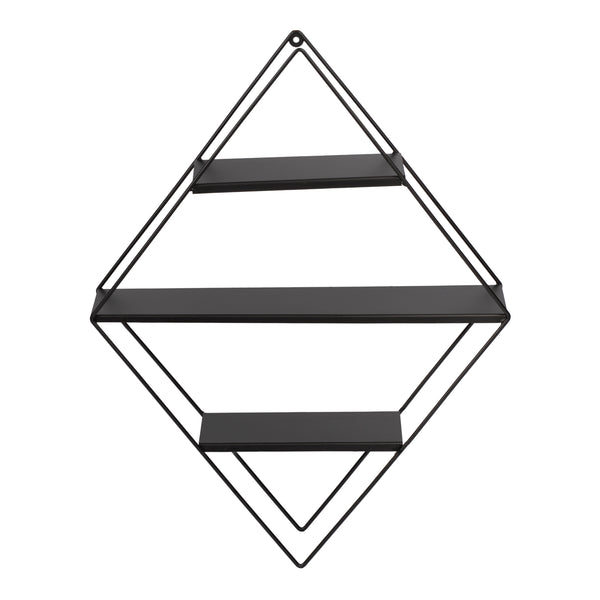 Raft de perete Polvijärvi metal negru [en.casa]