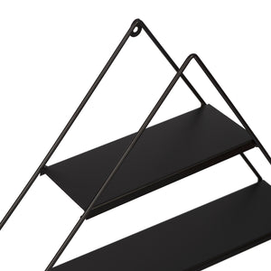 Raft de perete Polvijärvi metal negru [en.casa]