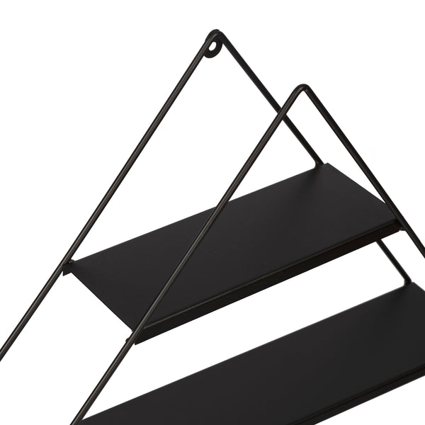 Raft de perete Polvijärvi metal negru [en.casa]