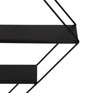 Raft de perete Polvijärvi metal negru [en.casa]