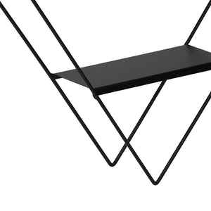 Raft de perete Polvijärvi metal negru [en.casa]