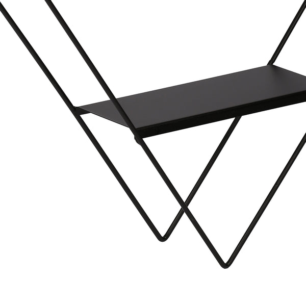 Raft de perete Polvijärvi metal negru [en.casa]