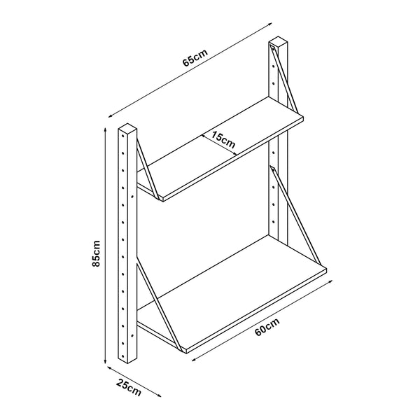 Raft perete Tingvoll bambus natur [en.casa]