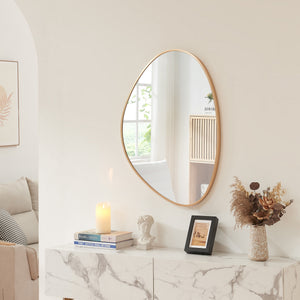 Wandspiegel Lardkapihond 75x53 cm Goldfarben [en.casa] - premiumXL