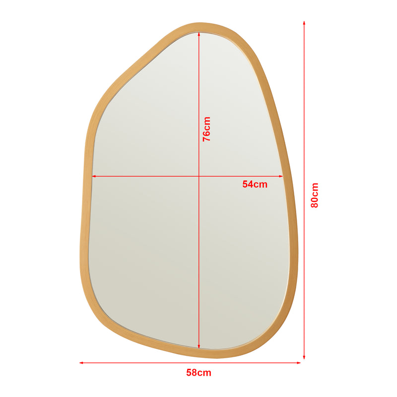 Schiță cotată Oglindă de perete Filiano 80x58 cm în diferite culori [en.casa]