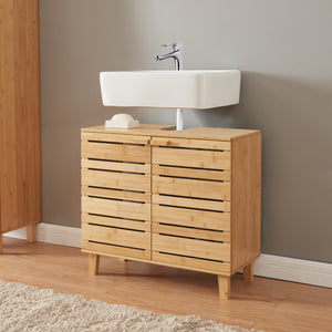 Dulap sub chiuveta Epind 60x66x30 cm bambus [en.casa]