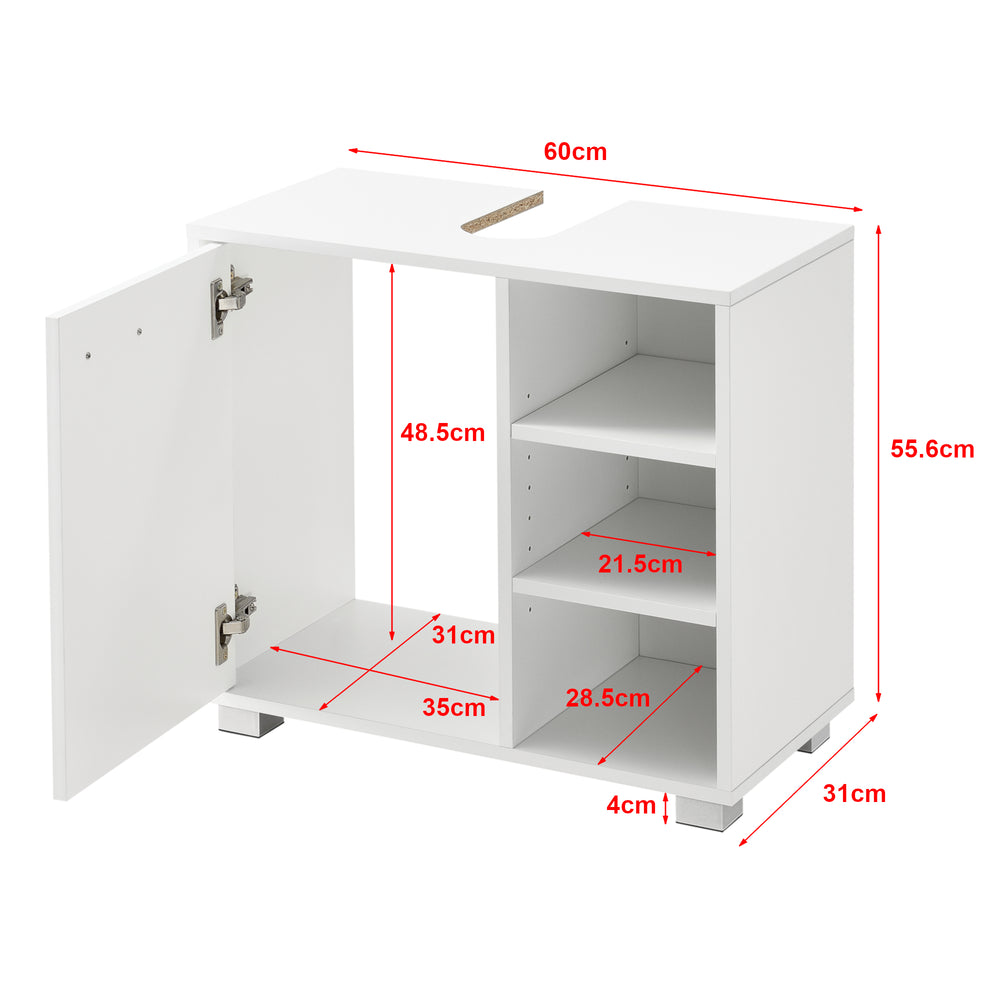 Waschbeckenunterschrank 56x60x31 cm in versch. Farben en.casa - premiumXL