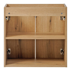 Set dulap perete baie cu lavoar 3x Newport efect stejar [en.casa]