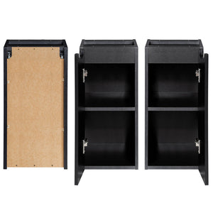 Set dulap baie XX Newport negru [en.casa]