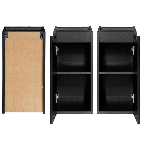 Set dulap baie XX Newport negru [en.casa]
