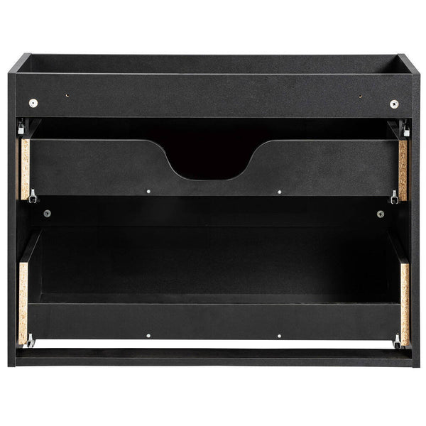 Set dulap baie XX Newport negru [en.casa]