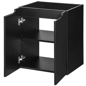 Set dulap perete baie cu lavoar Xx Newport negru [en.casa]