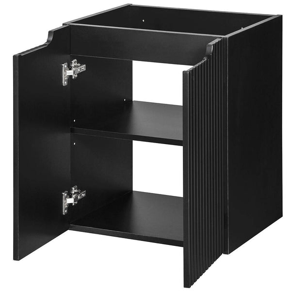 Set dulap perete baie cu lavoar Xx Newport negru [en.casa]
