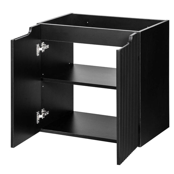 Set dulap perete baie cu lavoar Xx Newport negru [en.casa]