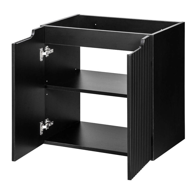 Schiță cotată Set dulap perete baie cu lavoar Xx Newport negru [en.casa]