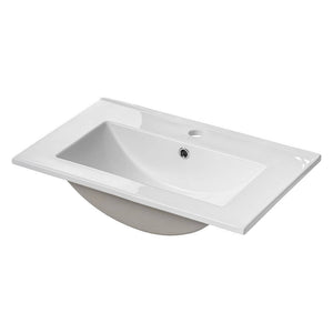 Set dulap sub chiuveta cu lavoar 97 Newport efect stejar [en.casa]