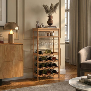 Suport sticle vin Fillby 100x47x29 cm bambus natur [en.casa]