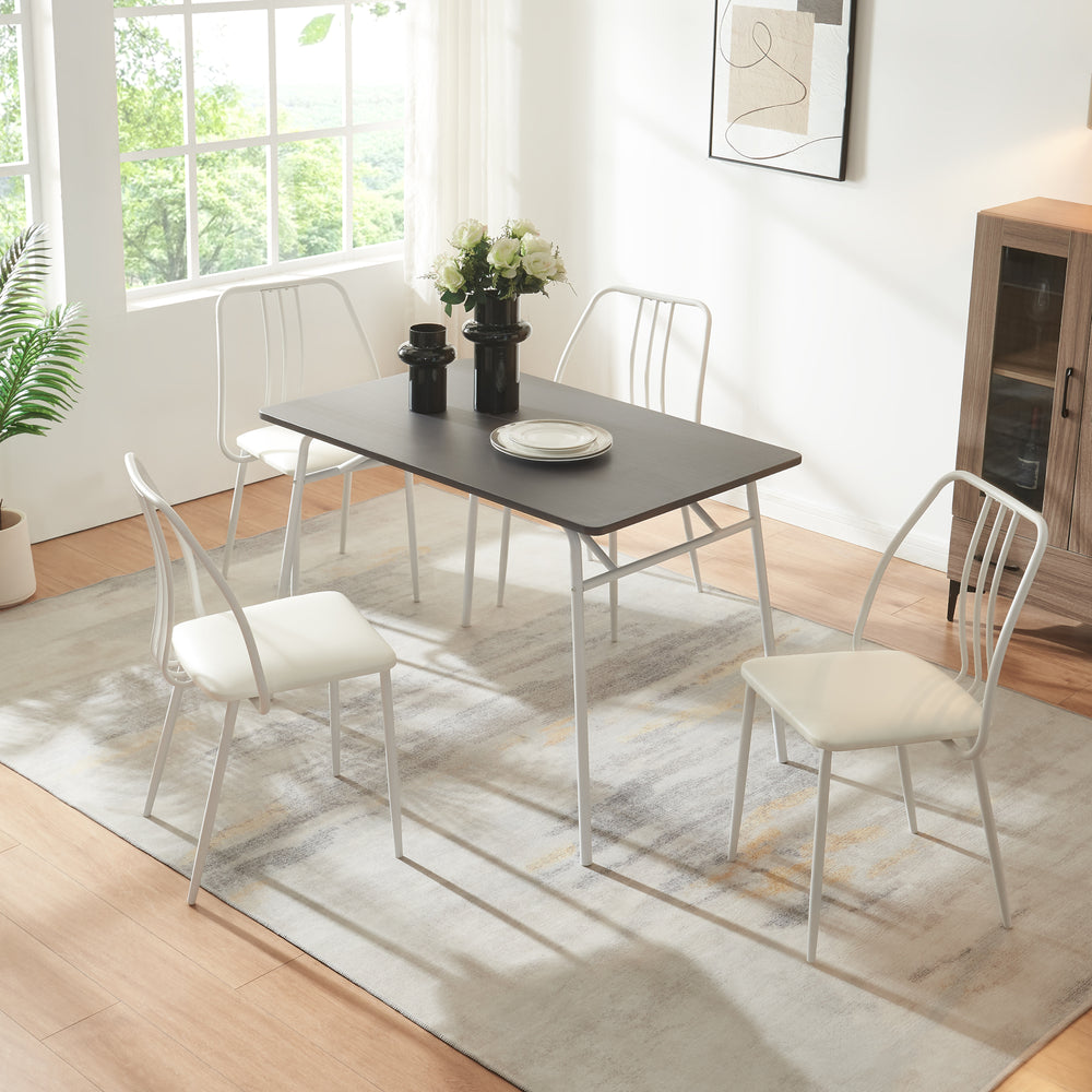 Set masa 4 scaune Omso 110x70x75 cm [en.casa]