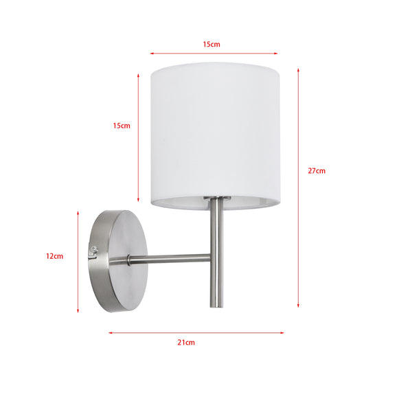 Lampa perete Winsford argintiu/alb [lux.pro]